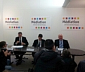 Pierre Pelouzet, Arnaud Montebourg et Jean-Claude Volot (de gauche à droite).